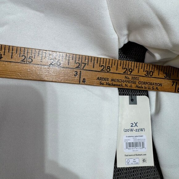 The Rolling Stones Womens Plus Size 2X White Graphic Sweatshirt Long Sleeve Top - Picture 5 of 6